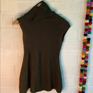 Moda International Knit Cowl Neck Sleeveless Sweater Top sz XS